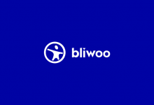Logo bliwoo (fondo azul oceano)