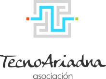 Logo artístico laberinto Asociación TecnoAriadna